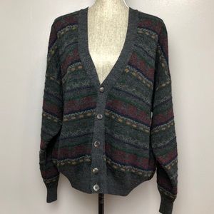 John Ashford Vintage Wool Cardigan XL